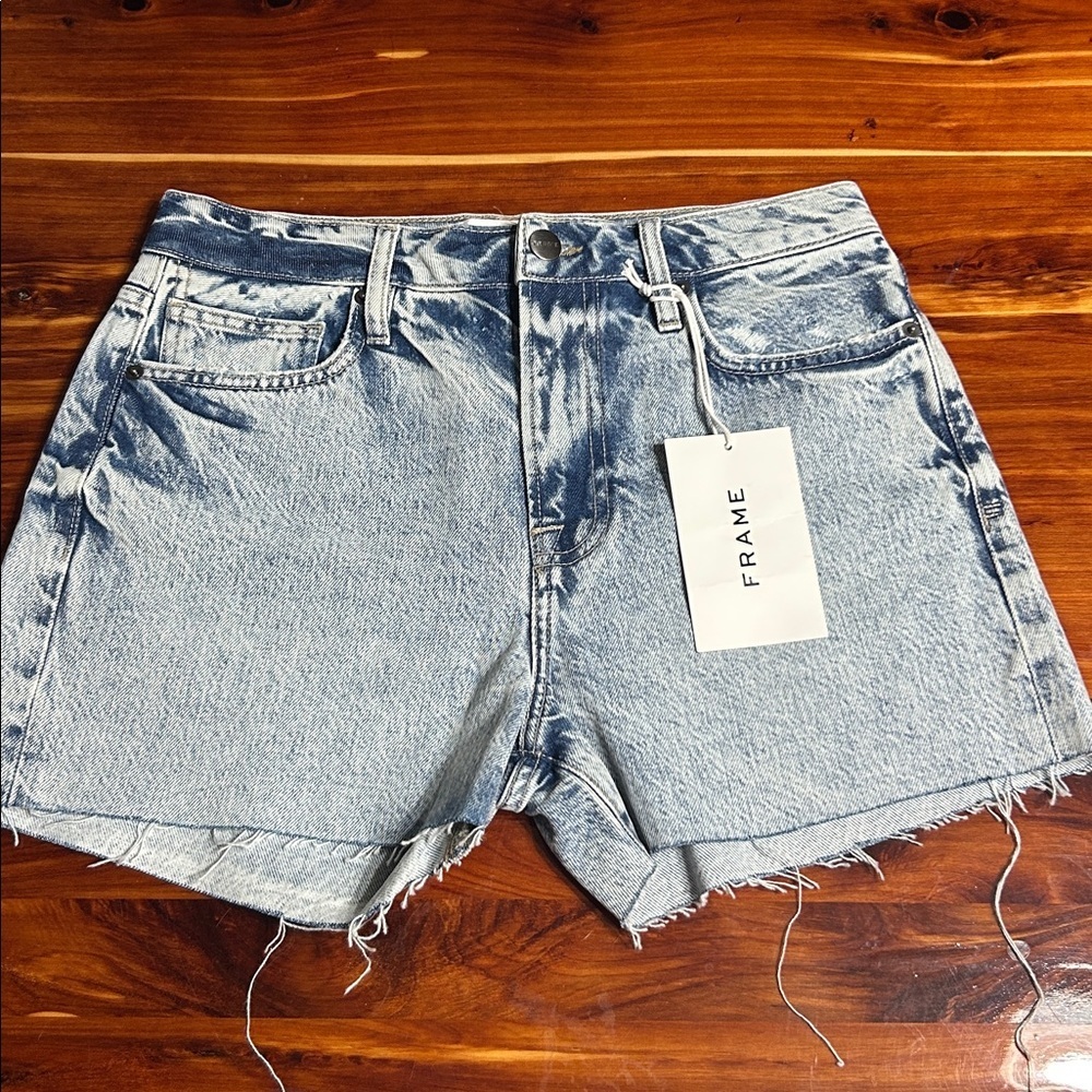 Frame Denim Le Simone Light Wash Shorts